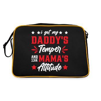 J’ai le tempérament de mon papa et l’attitude de ma maman 2 - Sac Retro - noir/or - Dos