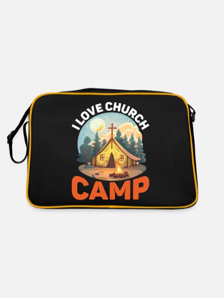 I Love Church Camp 2 - Retro Bag - black/gold - Back