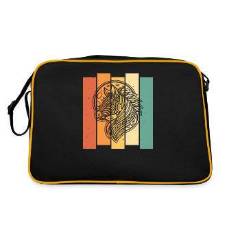 Phases de lune zébrées - Sac Retro - noir/or - Dos