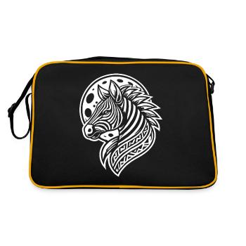 Phases de lune zébrées - Sac Retro - noir/or - Dos