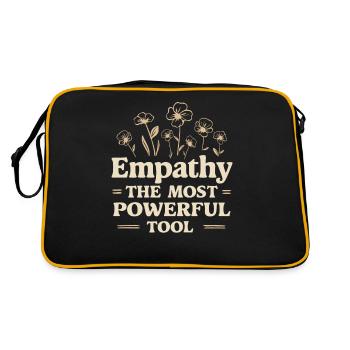 Empathy the most powerful tool social work - Retro Bag - black/gold - Back