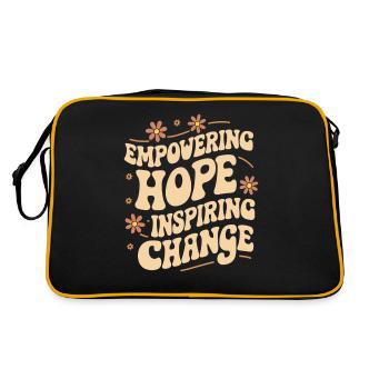 Renforcer l’espoir, inspirer le changement, Travail social - Sac Retro - noir/or - Dos