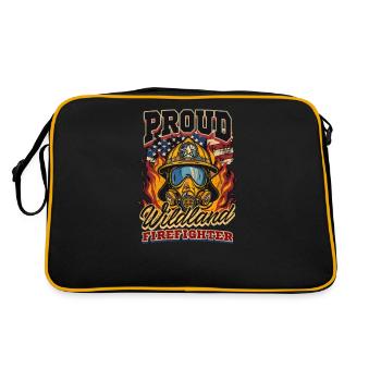 Wildland Firefighter Stolzer Wildland Firefighter - Retro Tasche - Schwarz/Gold - Hinten