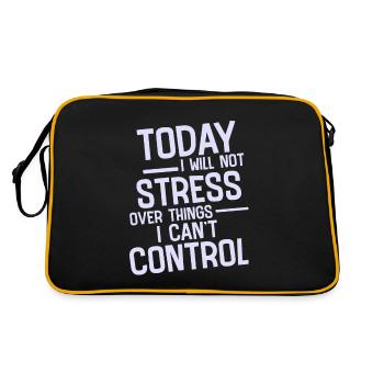 I Will Not Stress Over Things I Can't Control 2 - Retro Bag - black/gold - Back