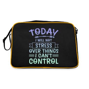 I Will Not Stress Over Things I Can't Control 4 - Retro Bag - black/gold - Back
