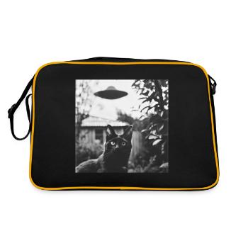 Selfie de chat avec OVNI Étrange des années 50 Photo 3 - Sac Retro - noir/or - Dos
