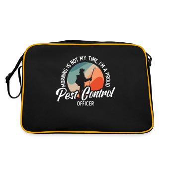Pest Control Morning Is Not My Time Control Worker - Retro Bag - black/gold - Back