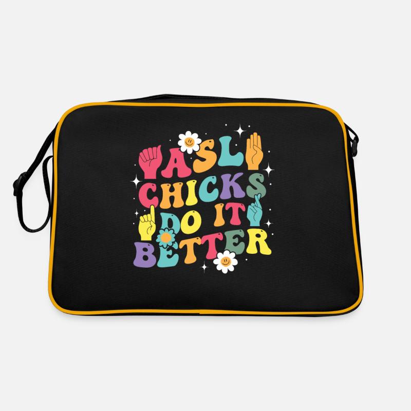 ASL Teacher American Sign Language Retro Bag