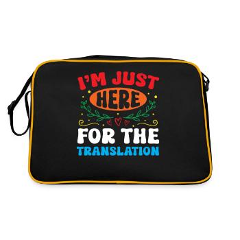 Professeur d’ASL Langue des signes américaine - Sac Retro - noir/or - Dos