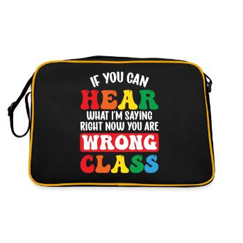 Professeur d’ASL Langue des signes américaine - Sac Retro - noir/or - Dos