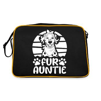 Dalmatian Dog Auntie For Auntie - Retro Bag - black/gold - Back