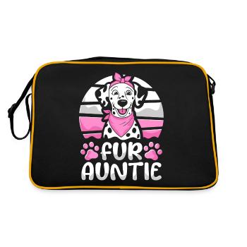 Dalmatian Dog Auntie For Auntie - Retro Bag - black/gold - Back