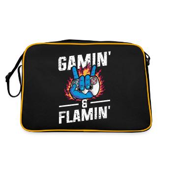 Jouer à la manette Gaming Gamin' & Flamin - Sac Retro - noir/or - Dos