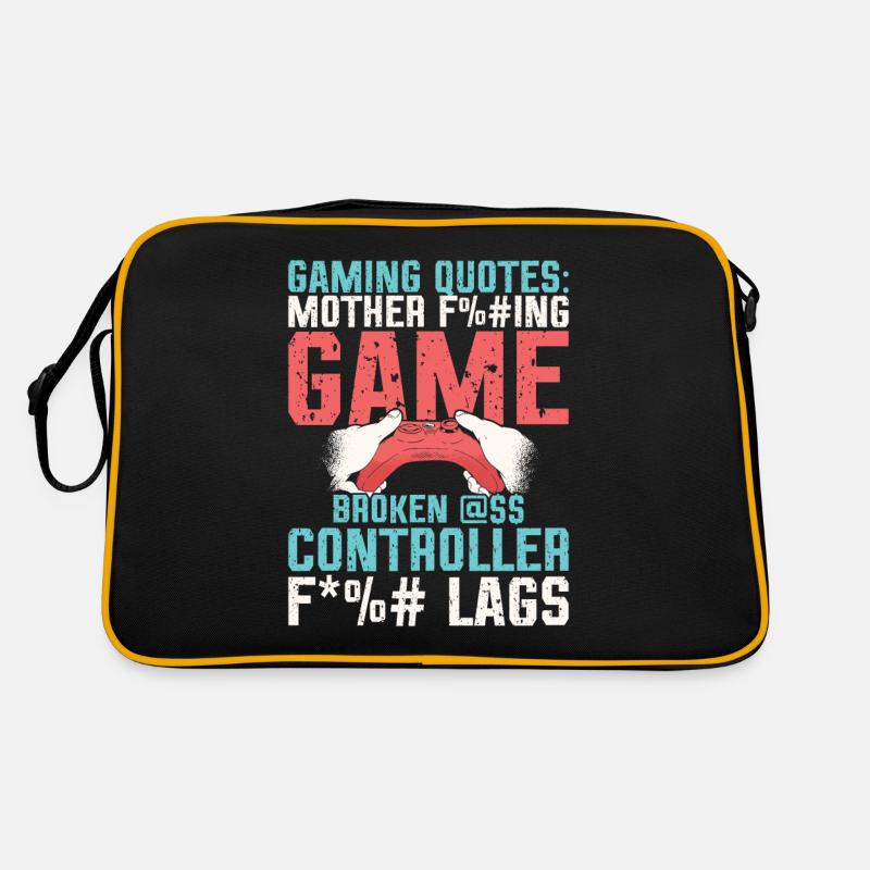 Fangen Sie Die Frustrationen Beim Spielen Ein. - Retro Tasche - Schwarz/Gold