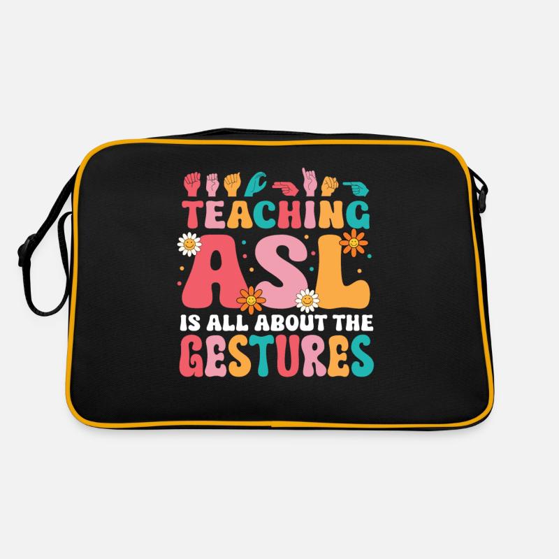 ASL Teacher American Sign Language Retro Bag
