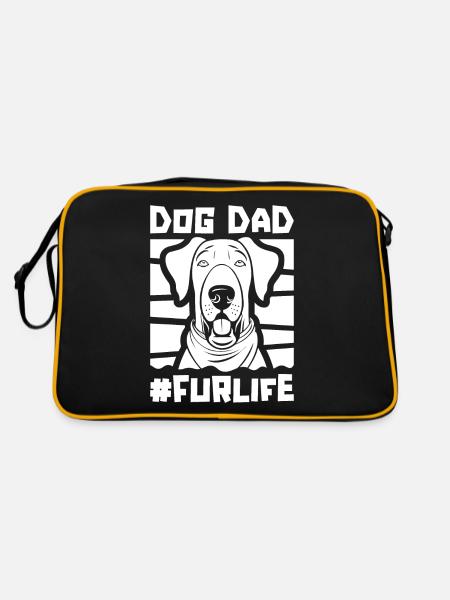 Dogue Allemand Chien Papa Pour La Vie - Sac Retro - noir/or - Dos