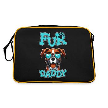 Boxer Chien Boxer Allemand Chien Boxer Papa Pour Papa - Sac Retro - noir/or - Dos