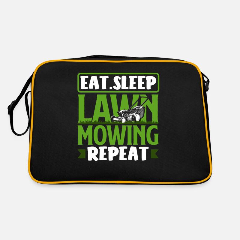 Eating Sleeping Lawn Mowing Landscaper Retro Bag