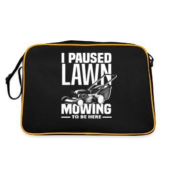 Tonte de pelouse paysagiste en pause - Sac Retro - noir/or - Dos