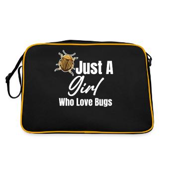 Juste une fille qui aime les insectes, entomologiste, - Sac Retro - noir/or - Dos