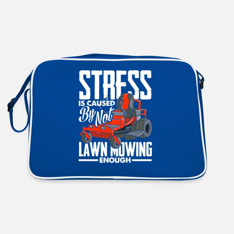 Landschaftsgärtner Stress Rasen Mähen Retro Tasche