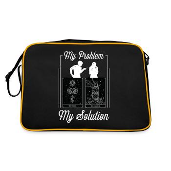 Lecteur de tarot Mon problème Ma solution Pictogramme Maman - Sac Retro - noir/or - Dos