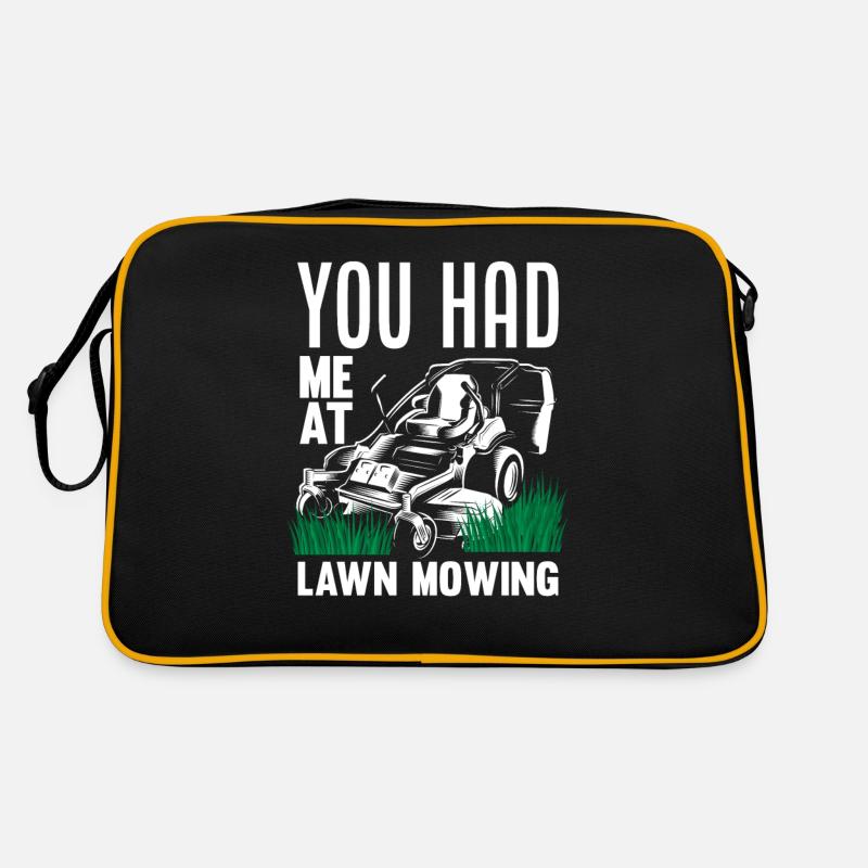 Landscaper Lawn Mowing Hobby Retro Bag