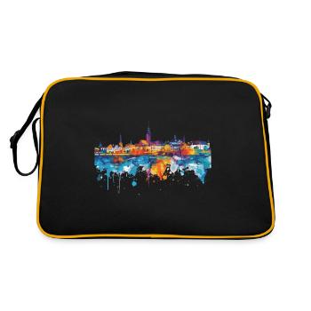Radolfzell on Lake Constance - Retro Bag - black/gold - Back