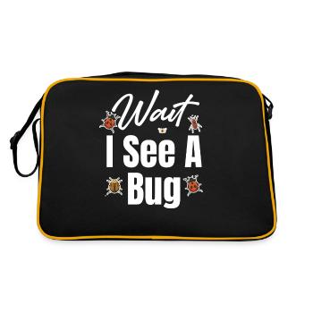 Attendez, je vois un collectionneur d’insectes, un - Sac Retro - noir/or - Dos