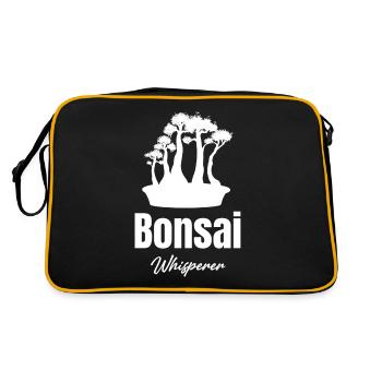 Bonsaï chuchotant amoureux des arbres bouddhiste - Sac Retro - noir/or - Dos