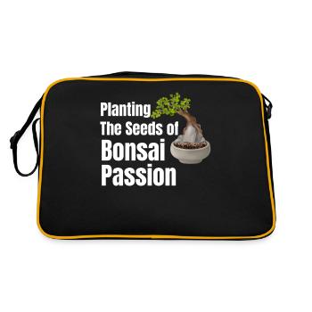 Planting the seeds of the bonsai passion - Retro Bag - black/gold - Back