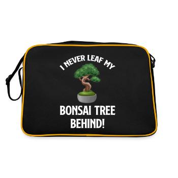 I never leave my bonsai tree behind! - Retro Bag - black/gold - Back