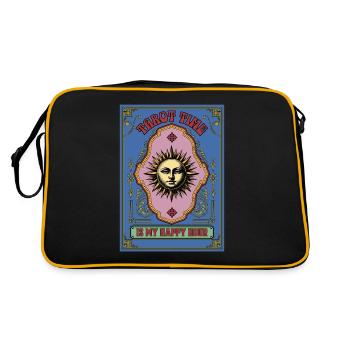 Tarot Time Is My Happy Hour Cartomancie Tarot Card - Sac Retro - noir/or - Dos