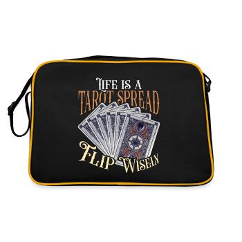 Tarot Reading Life Is A Tarot Spread Cartomanc - Sac Retro - noir/or - Dos