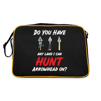 Il y a une terre où je chasse les pointes de flèches - Sac Retro - noir/or - Dos