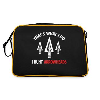 That's what I'm doing: I'm hunting arrowheads, - Retro Bag - black/gold - Back