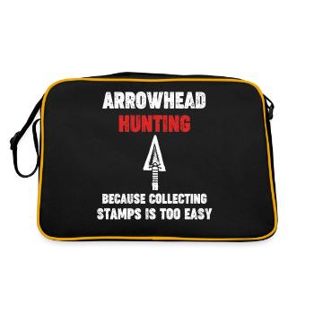 La chasse aux pointes de flèches, parce que la collecte des pointes de flèches - Sac Retro - noir/or - Dos