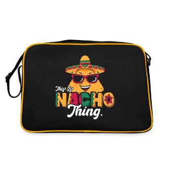 Nachos This Is Nacho Thing Mexican Food Enthusiast - Retro Bag - black/gold - Back