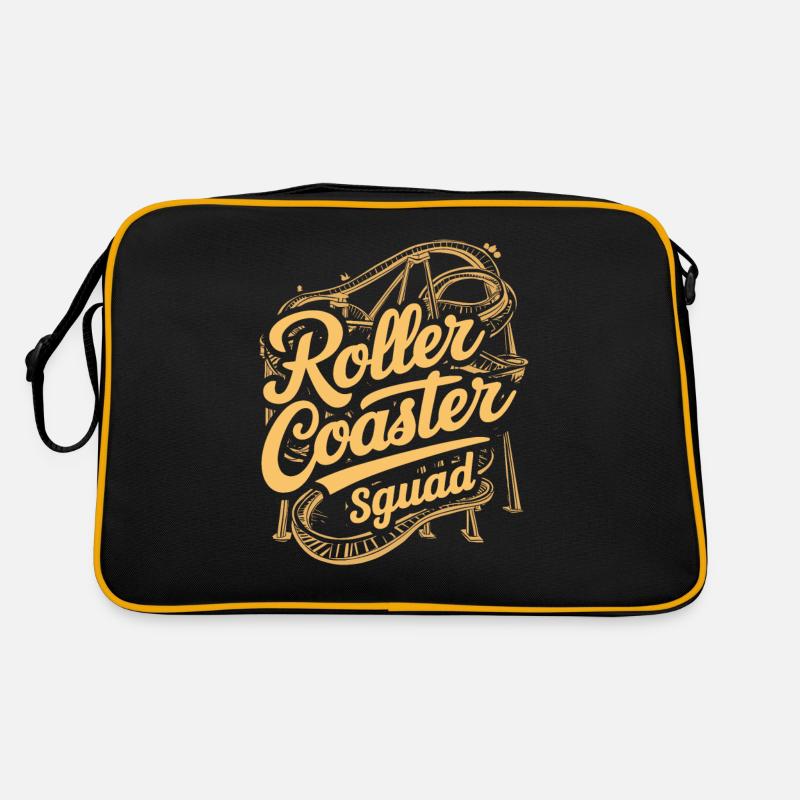 Roller Coaster Squad Adventure Fans - Sac Retro - noir/or