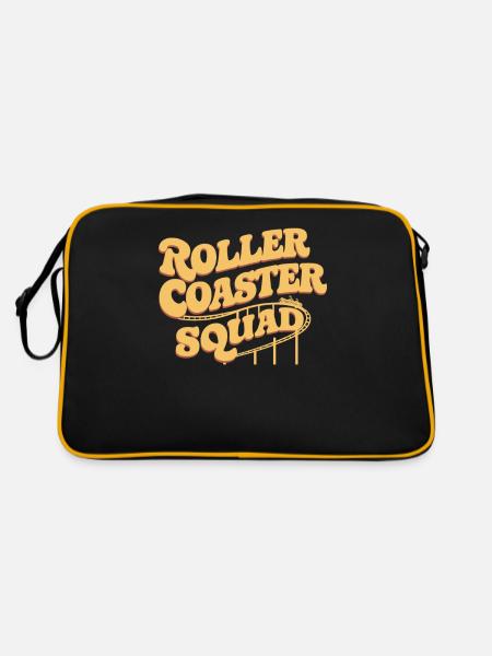 Roller Coaster Squad Achterbahn Fans - Sac Retro - noir/or - Dos
