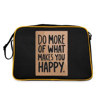 Do More Of What Makes You Happy - Retro Bag - black/gold - Back