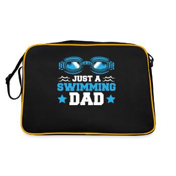 Swimming Swimmer Dad Just A Swimming Dad - Retro Bag - black/gold - Back