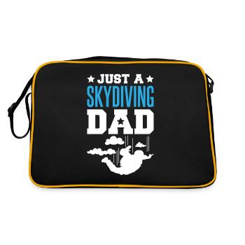 Parachutist Skydiving Father - Retro Bag - black/gold - Back