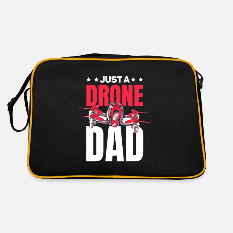 Drohne Quadrocopter Vater Just A Drone Dad Retro Tasche