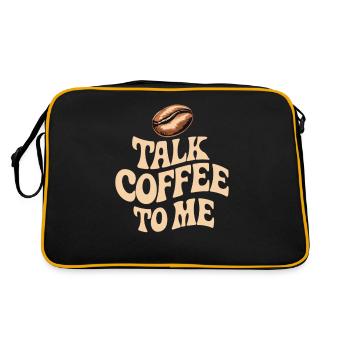 Talk Coffee To Me Barista Art - Retro Bag - black/gold - Back
