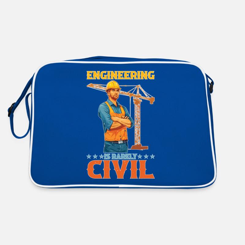 Engineering Is Rarely Civil 6 Retro Tasche