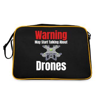 Warning: It may be that drones - Retro Bag - black/gold - Back