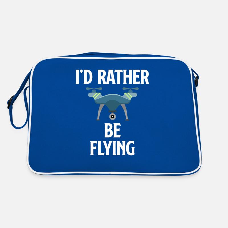 I'd Rather Be Flying Funny Drone Flying Retro Tasche