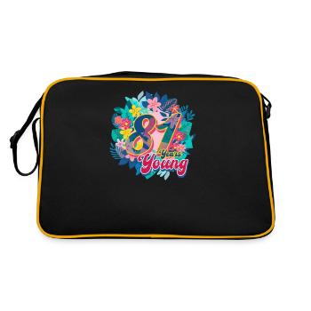 81e anniversaire 81 ans - Sac Retro - noir/or - Dos