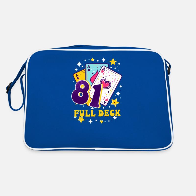 81. Geburtstag 81: Volles Deck Retro Tasche
